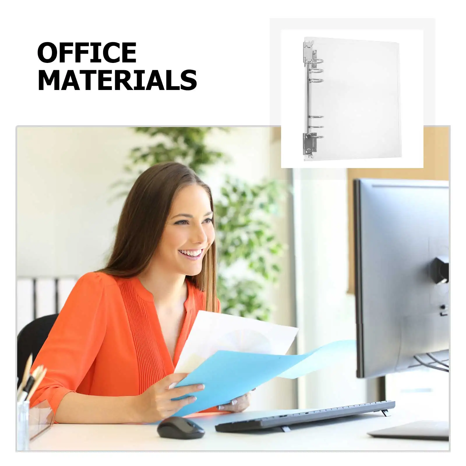 Klare A5-Ordnerhülle aus Acryl mit verstellbaren Clips für Schule, Büro, Planer, Tagebuch, Scrapbook-Schutz