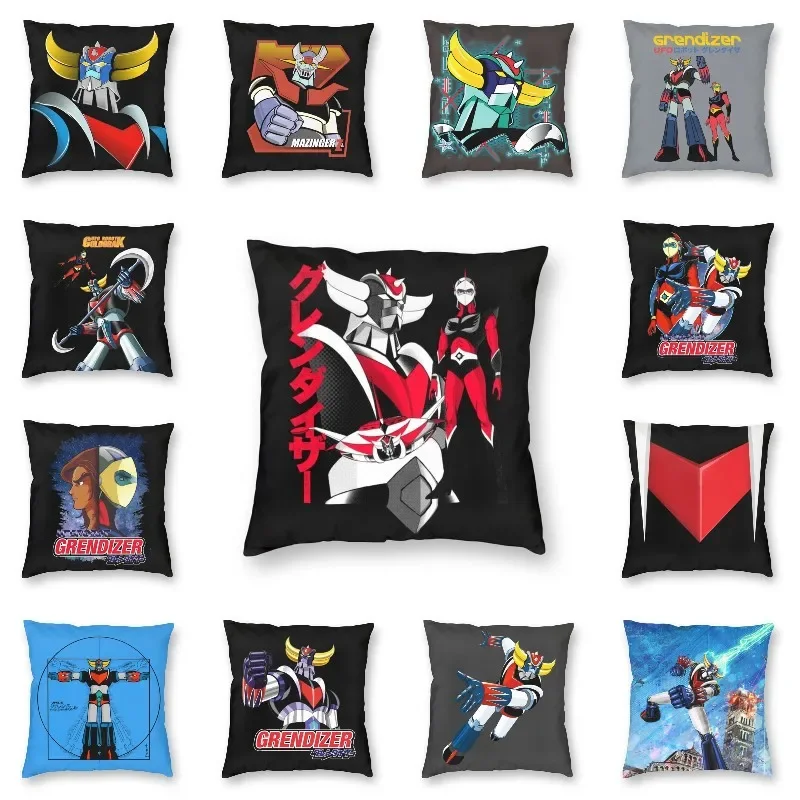 Goldorak Grendizer Actarus Cushion Cover 40x40 Home Decor 3D Print UFO Robot Mazinger Z Goldrake Throw Pillow Case for Sofa Car