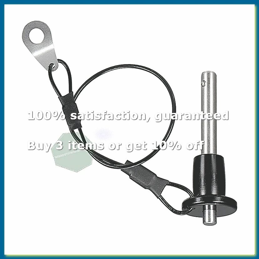 Stainless Steel Quick Release Pin 6mm Diameter Ball Locking Pin with Push Button Lanyard Cable Usable Length 25mm-AD33