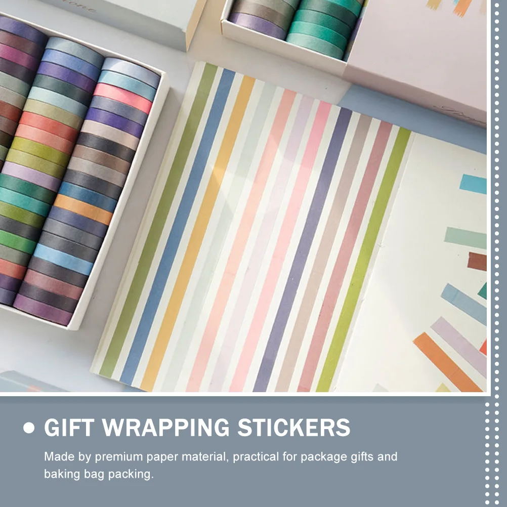 

60 Rolls Colored Stickers Creative Festival Gift Labels Self-Adhesive Decorative Stickers Party Gift Wrapping Tool