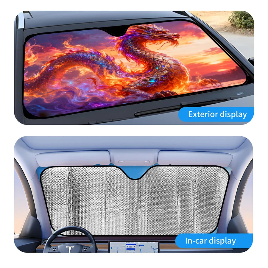 Multi-Functional Foldable Car Window Sun Shade, 3 Sizes, UV Protection, Heat Insulation, Easy Installation, For Summer Parking,