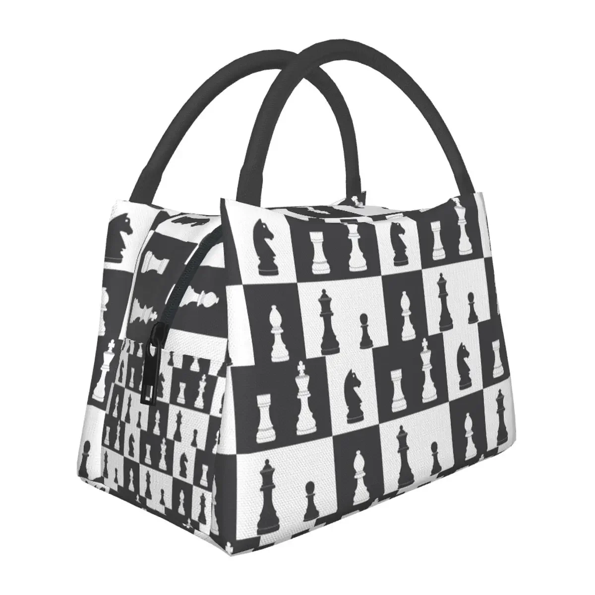 Chess Pieces On Board Insulated Lunch Bag for Women Picnic Storage Food Boxes Portable Container Cooler Thermal Lunch Box Tote