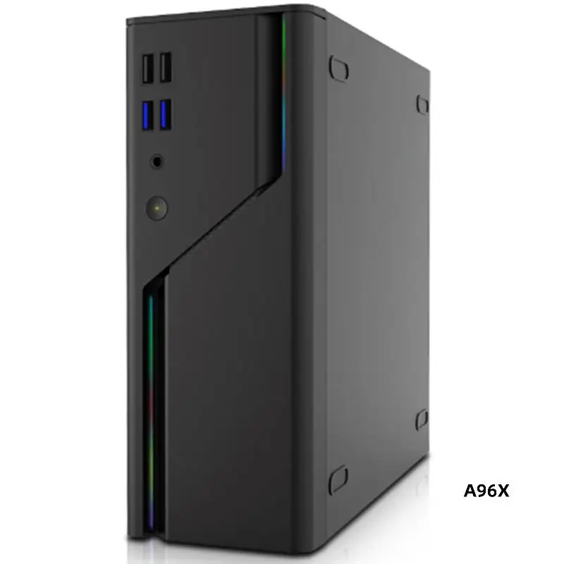 A09R Mini Computer Desktop Empty Chassis 5V ARGB Panel 4USB Support 1U Power Supply Itx Main Board