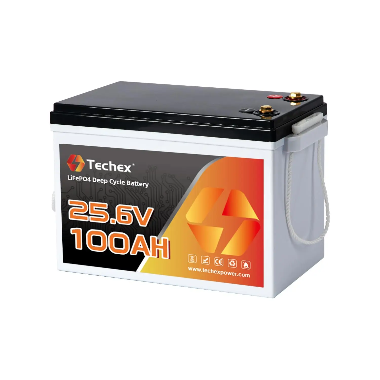 

24V 100Ah LiFePO4 Battery, 200A BMS, 5120W Load Power, Low Temp Cut Off, Deep Cycle, 24V lithium battery for, Customized
