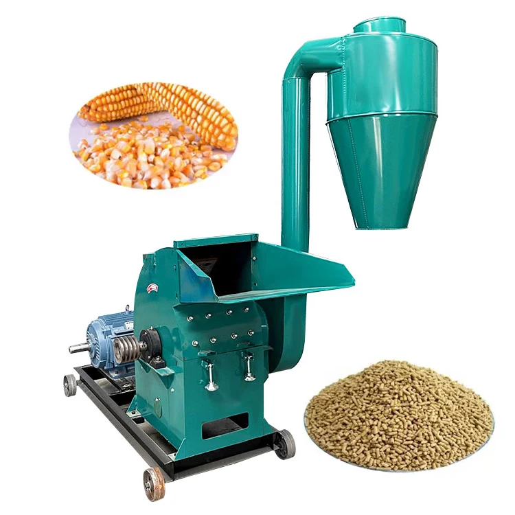 

Farm Corn Rice Husk Hammer Mill Grinder Pig Feed Crusher Machine For Sale