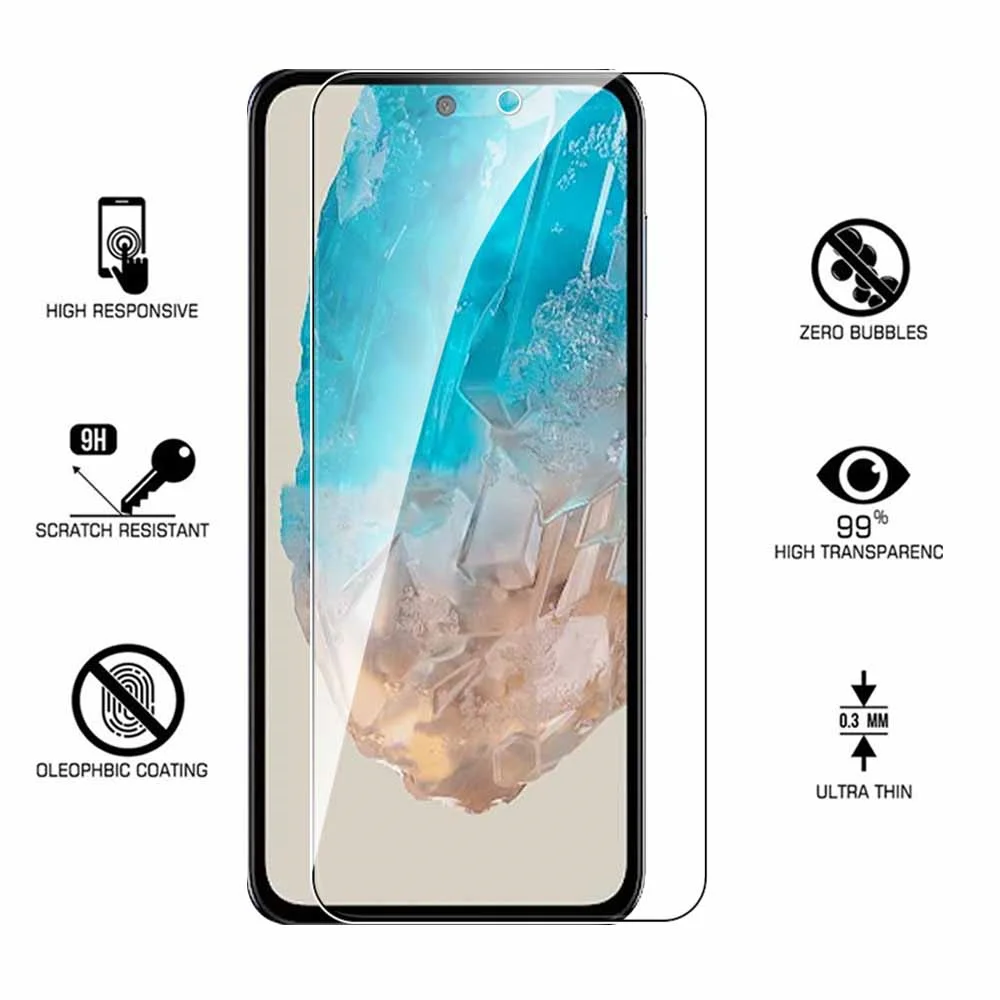 2PCS Tempered Glass Case For Samsung Galaxy M35 Screen Protector sansung M35 M 35 35M 5g 6.6Inches Safety Protective Film Cover