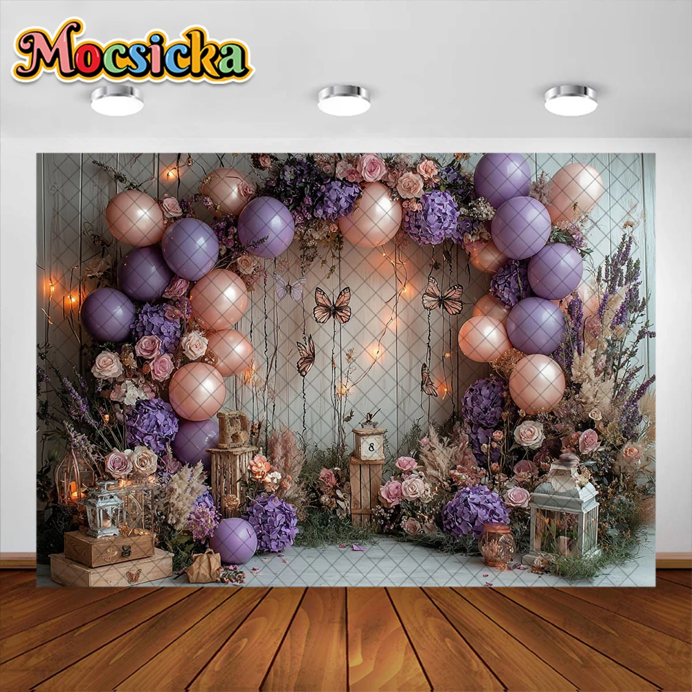 Mocsicka Photography Background Wedding Arch Balloon Garland Decora Supplies Adult Female Portrait Photo Backdrops Studio Props