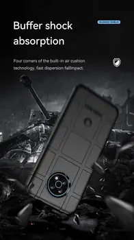 Pouzdro pro Nokia X100 G50 XR20 G10 G20 Nokia 6.3 7.3 5.3 1.4 5.4 Nokia X7 7.1 Plus 8.1 X10 X20 Robustní ochranný kryt pro telefon 10 nejlepší prodej Černý kryt pro Nokii G10 - №9