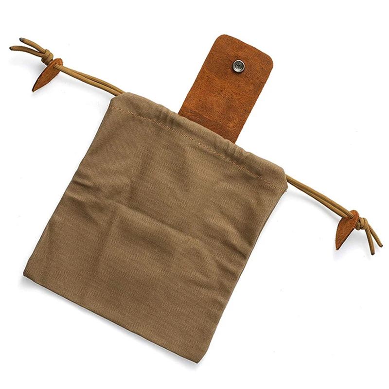 خمر جلد طبيعي الخصر حقيبة حقيبة بحزام متعددة الوظائف في الهواء الطلق العلف حقيبة Bushcraft حقيبة الخضار الحصاد قطف الفاكهة