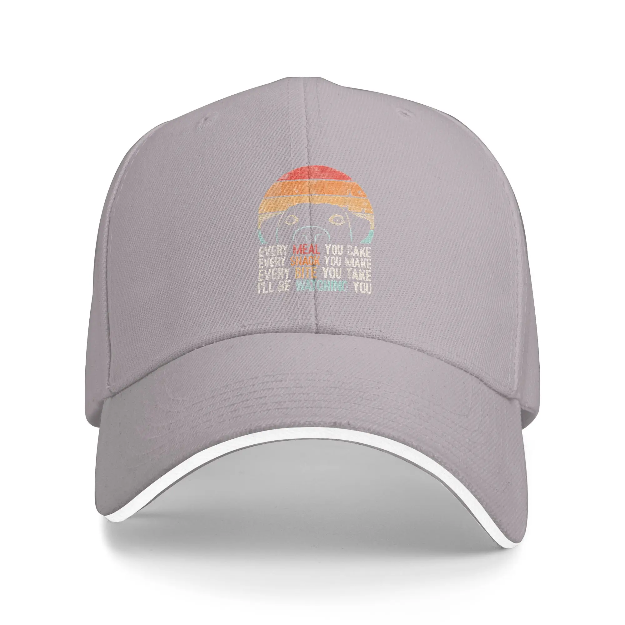 Hot Sale Funny Dog  Retro Dog Tee  I ll Be Watching You Dog Baseball Cap  One Size Fits All Hat  Parade Hat