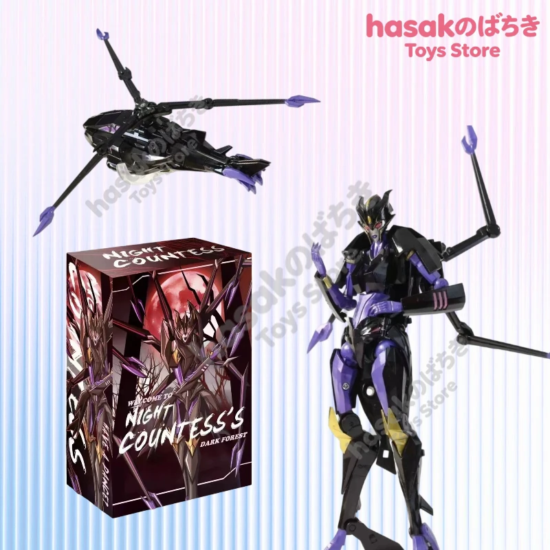 

In Stock Transformation Toy APC TFP Night Countess Dark Forest Three Forms Black Widow Spider Action Figure Toy Gift Collection