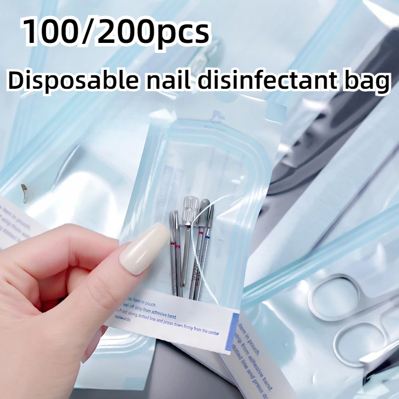 100/200 teile/beutel selbst dichtende Sterilisation beutel Taschen 4 Größen medizinische Tasche Einweg Nail Art Tattoo Zubehör liefert