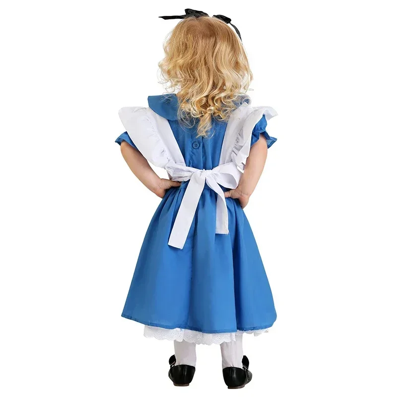 Alice Cosplay Kostüm Alice im Wunderland Kostüm Lolita Kleid Dienst mädchen Cosplay Fantasy Karneval Halloween Kostüme für Kinder