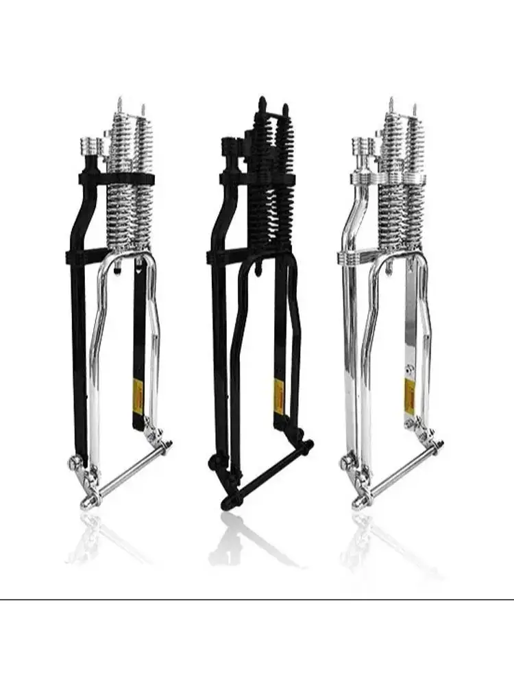 AliExpress YTYIN Springer Front Fork For 20/24/26/29 Bikes Lowrider Double Springs Classic Retro Bicycle Disc Brake Part Accessory Component