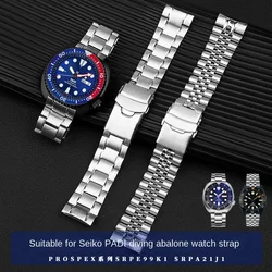 Solid stainless wristband for Seiko steel Wrist strap abalone turtle SRPE99K1 srpa21 srp777 srpc25 men's metal watchband 22mm