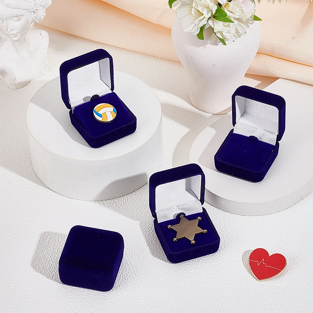 6pcs Velvet Badge Display Box  - đánh giá và giá Velvet Jewelry Box