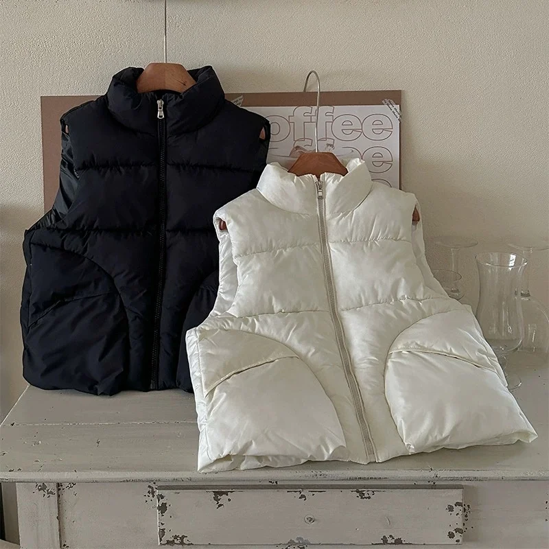 

Boys and Girls Winter Warm Vests 2026 New Fashion Versatile Kids Clothing Children's Gifts 5-12T