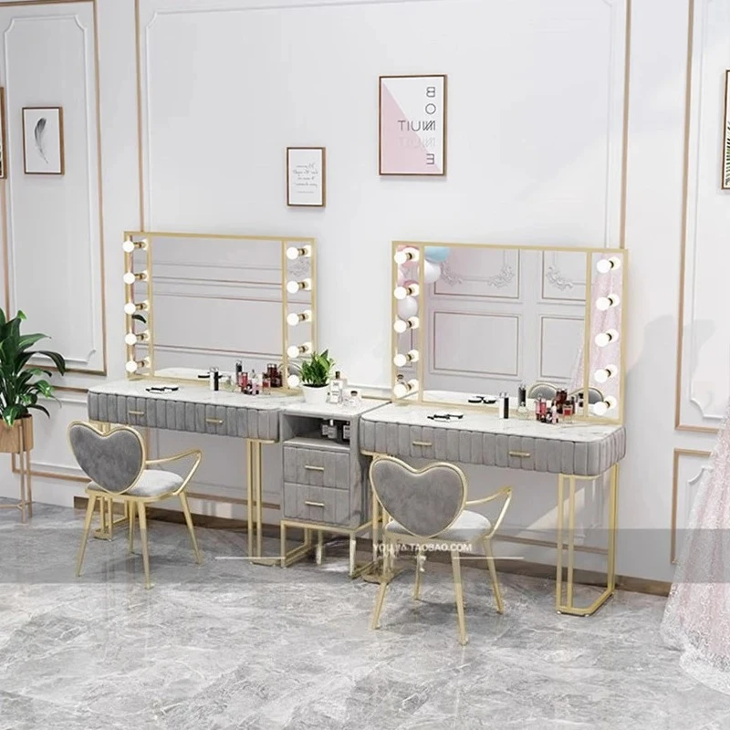 

Mirror Makeup Dressing Table Bedroom Storage Drawers Mobile Living Room Vanity Table Cosmetics Vestidores Lounge Suite Furniture