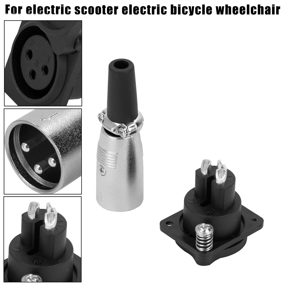 For Innuovo/wisking for Powerful Electric Scooter Wheelchair Battery Charger Port 3 Pin 3Prong Plug Adapter Port Charging Cable