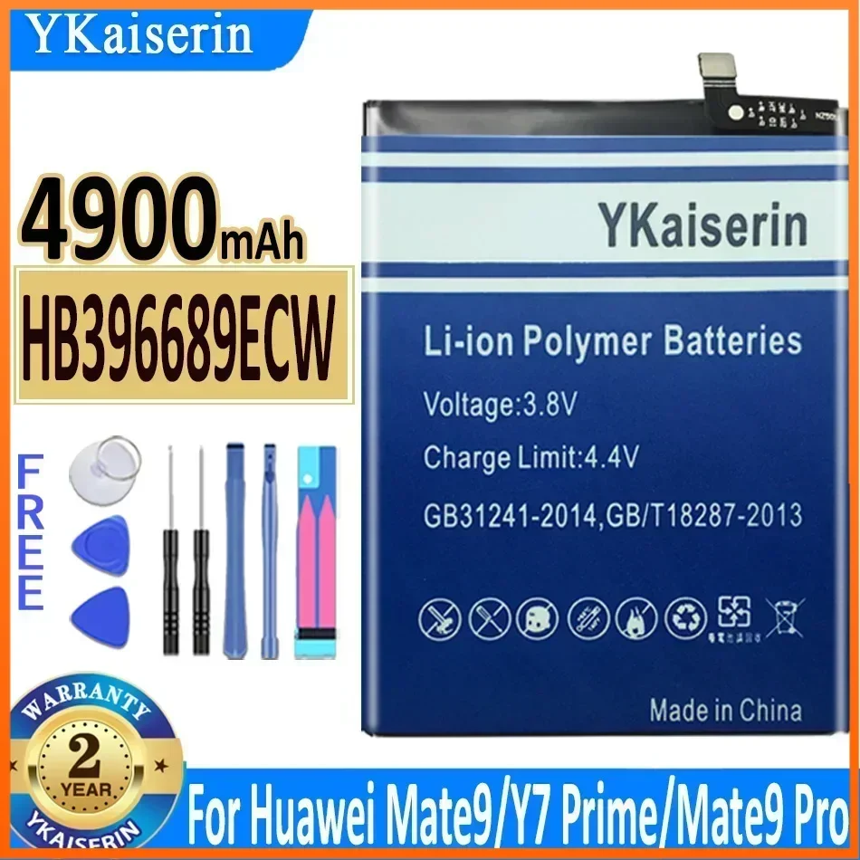 4900mAh YKaiserin HB396689ECW Battery for Huawei Mate 9 Mate9 Y7 Prime Y7 2017 Enjoy 7 Plus Mate9 Pro Honor 8C Y9 2018 Version