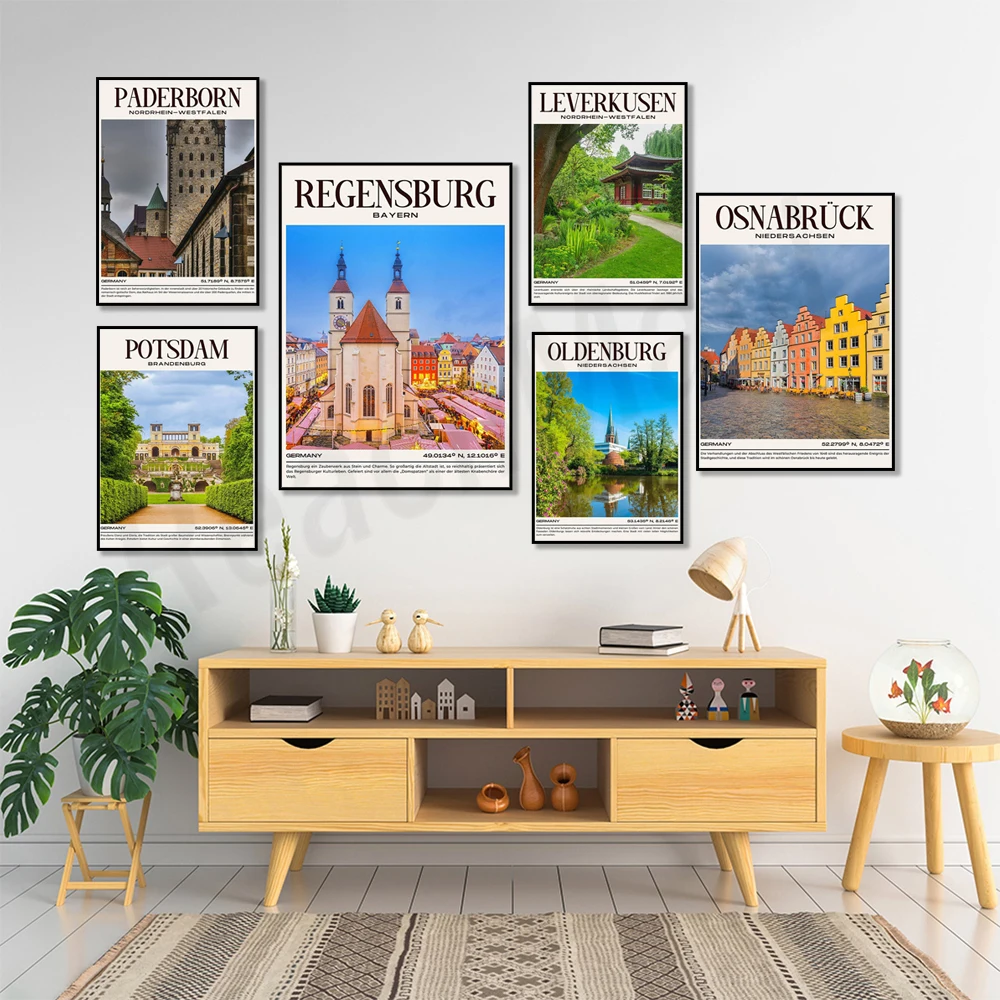 ريجنسبورغ، نيوس، هيرني، هايدلبرغ، سولينجن، أوسنابراخ، ليفركوسن، أولدنبورغ، بوتسدام، لودفيغ شافين، ملصقات مدينة باديربورن #4