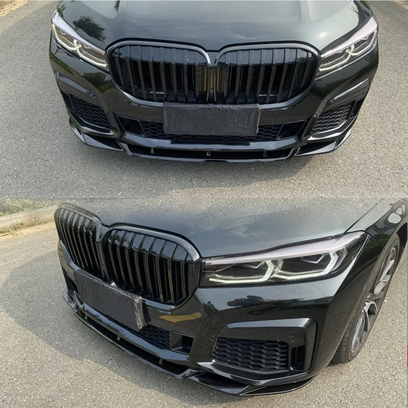 سبويلر الشفة الأمامية متوافق مع 2019-2022 BMW G11 G12 740i 745e 750i M760i M Sport Carbon Look Front Bumper Splitter Magickit