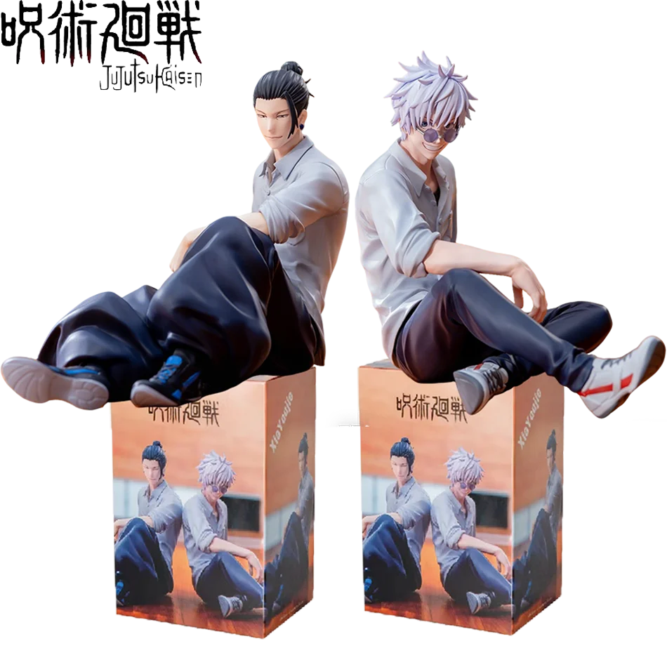 New Gojo Satoru Anime Jujutsu Line Figre Geto Suguru Yumemirize Sitting Position Collection Model Gift Toy Action Figure PVC
