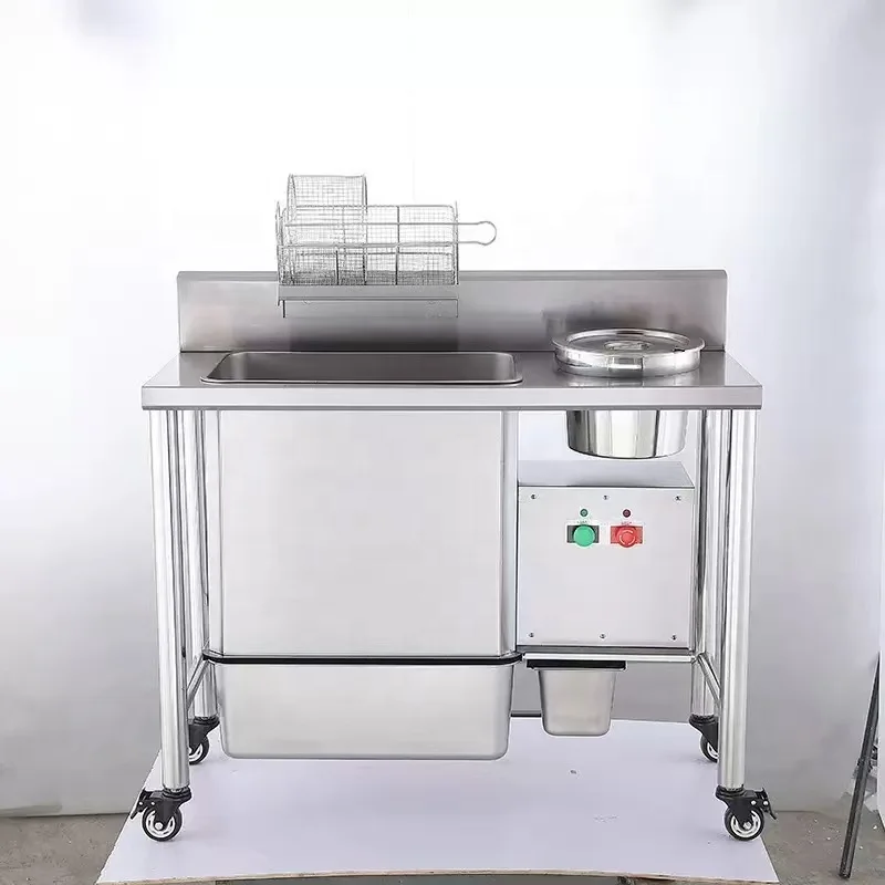 Stainless Steel Automatic Breading Table Commercial Fast Food Equipment for Fried Chicken Preparation
