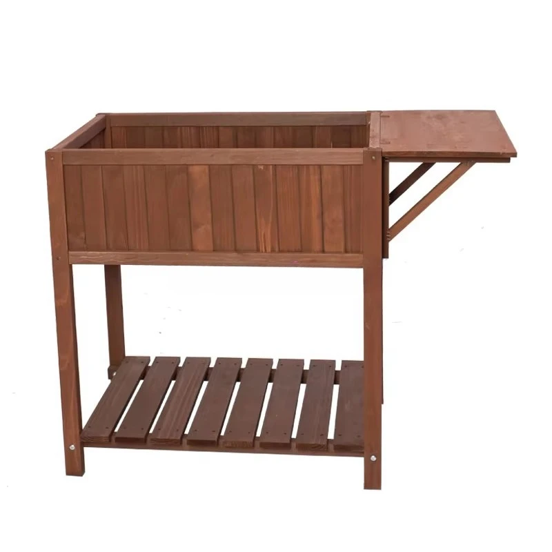 

Brown Wooden Planter Box for Outdoor Home Decor Raised Garden for Vegetable & Herb Flowers Flower & Plant Display