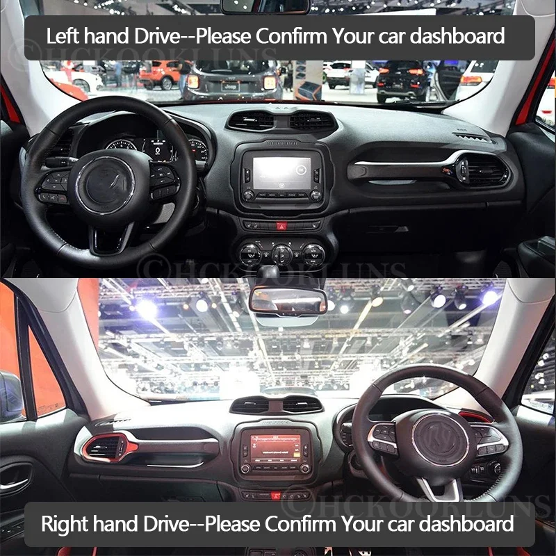 Dashboard Cover Protective Pad for Jeep Renegade 2014~2019 BU Trailhawk Car Accessories Dash Board Sunshade Carpet 2017 2018