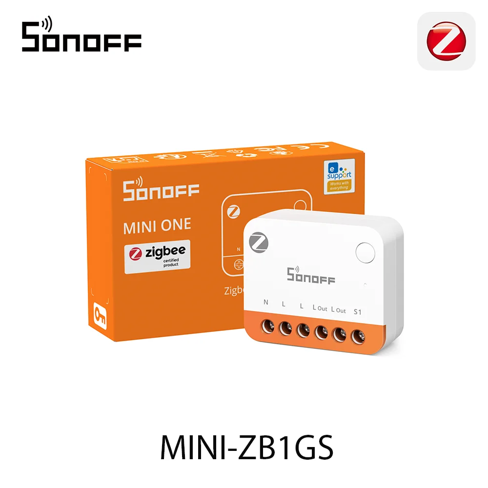 SONOFF MINI-ZB1GS MINI ONE Zigbee Slimme Schakelaar Directe Lokale Controle Slimme Oververhittingsbescherming 16A Zigbee-koppeling Via Matter