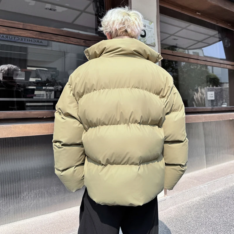 LUZHEN Fake Two Piece Lamb Wool Padded Jackets Patchwork Loose Men's High Quality Winter Shearling Personalized Coats JY4712