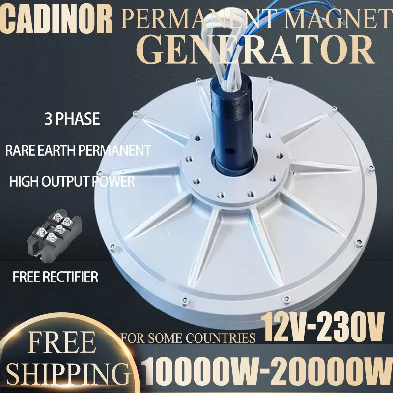 20KW Wind Turbine Generator 12V 24V 220V 500 Rpm AC DC Power Magnetic Dynamo Water Turbine Hydro Alternator Free Energy Windmill