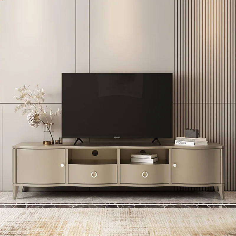 

Американский телевизионный шкаф из массива дерева в стиле лёгкой роскоши, современный напольный шкаф для небольшой квартиры, тумба под телевизор, простой домашний аудио-видео шкаф.