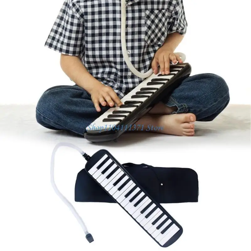 P9FC Air Piano Keyboard Soprano Melodica with Long Tube, Short Mouthpieces & Carry Bag, 32 Keys Melodica Instrument for Kids