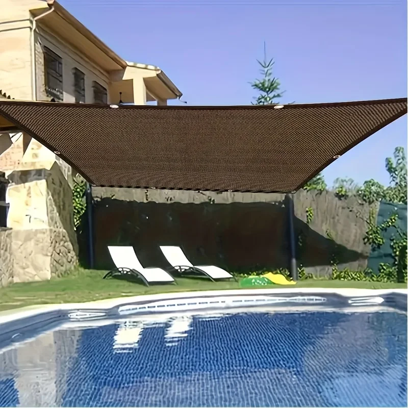 Kain Kerai Seni Modern - Warna Kopi - Terbuat dari Hdpe Matahari - Bahan Jaring Tahan Air dan Tahan Air, Dihiasi Retro Coppe