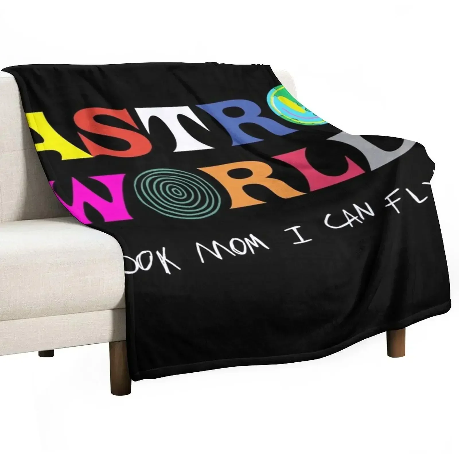 ASTROWORLD look mum I can fly Throw Blanket Hairy Luxury Throw funny gift Blankets