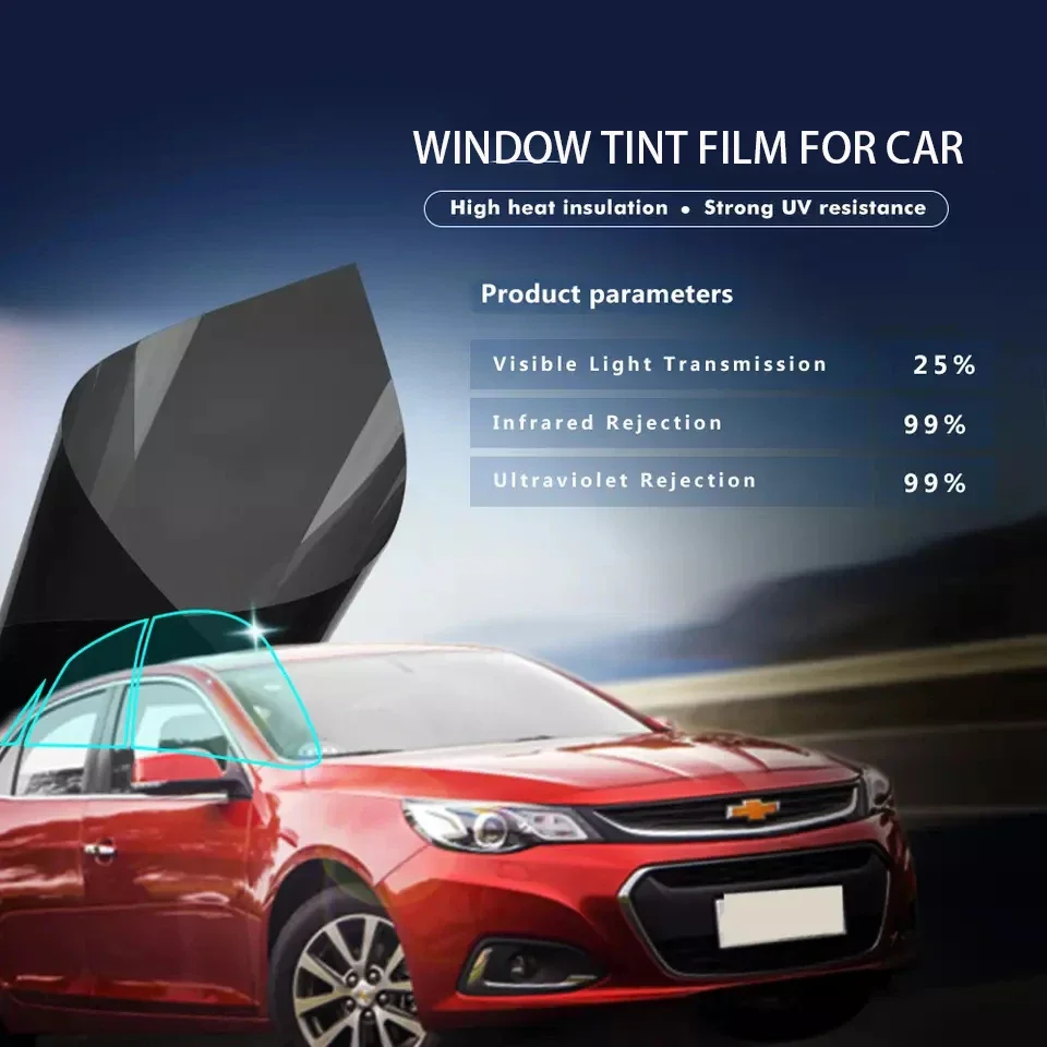 2/3/5m Solar Automotive Removable Protective Glass Window Auto Sunshade Film for Car Non-reflective Film for Car Window Tint