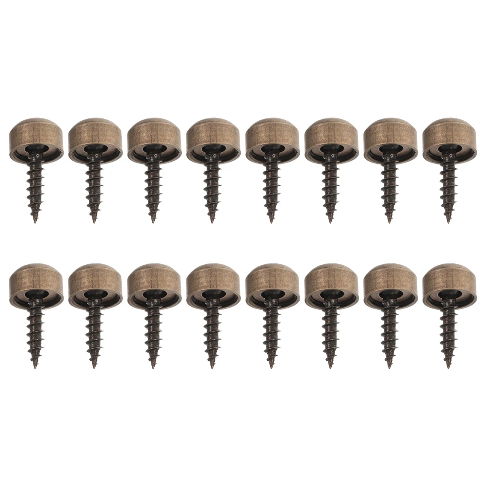 

16pcs With Self-Tapping Copper For Wood Mirror Mounting Screw Covers Decorative Wood Copper Decorative Screws With Caps Screws