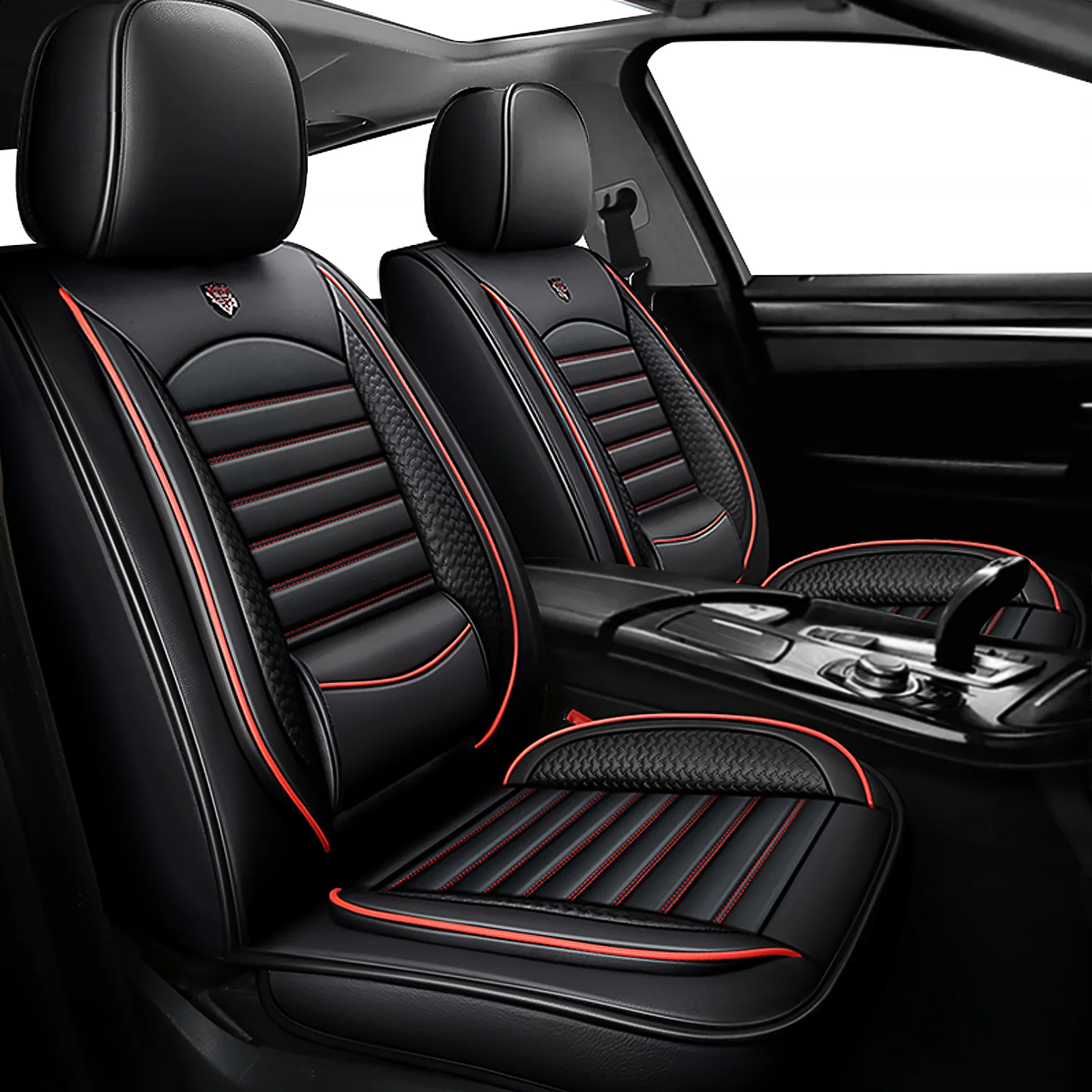 Fundas Universales de Cuero para Asientos de Auto, para SUV, Sedanes y Camionetas, Transpirables, Elegantes, Fáciles de Limpiar, Cómodas, con Orificio para Airbag, Impermeables