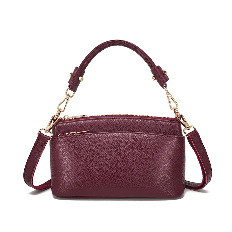 

100% Genuine Leather Ladies Shoulder Bag Handbag Women Messenger Bag Small Crossbody Bag Sac A Main Fashion Pouch Ladies Bags