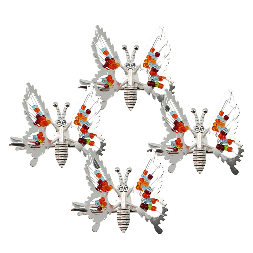 1Set Long-Lasting Hair Clips High-Quality Materials Fluttering Metal Design Chic Delicate Hairpin Creative Headwear Gift
