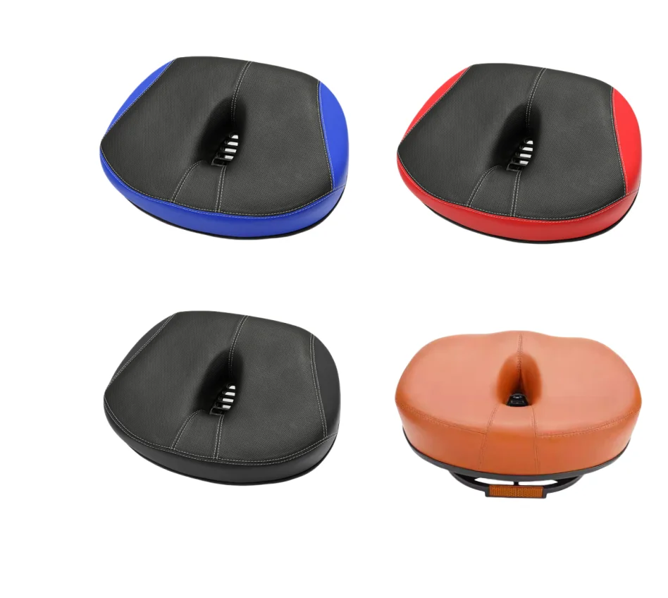 Comfortable Noseless Bike Seat Cushion for Men & Women - Wide Bike Saddle - Suitable for City, Electric, and Most Bikes