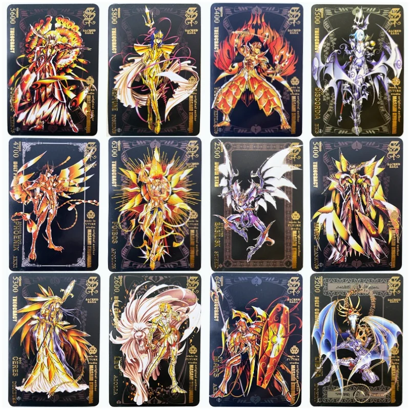 108 Sheets Common Card Saint Seiya Sacred Saga Series Hot Stamping Process Diy Action Toy Figures Anime Game Collection Gift