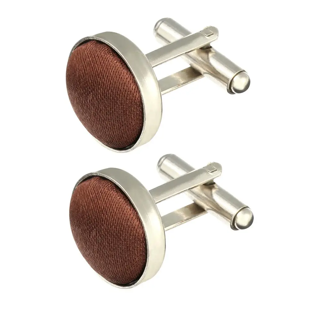 Commercial Accessories Luxury Round Plain Solid Color Wedding Shirt Cuff Links Clothes Buttons Mens Cufflinks Apparel