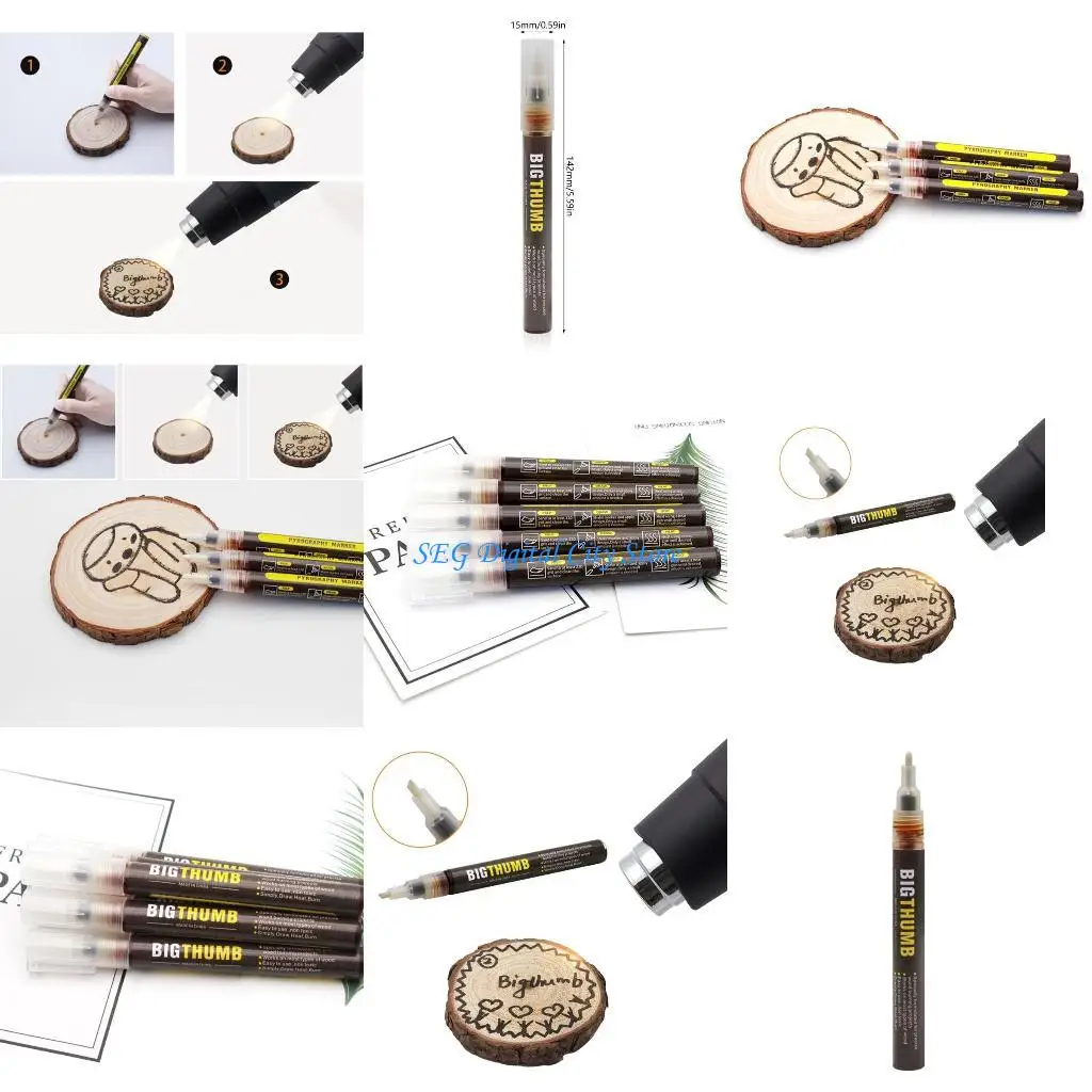 

U75B Painting Marker for Wood Painting Handcraft Art Project, Burning Pen Burning Marker