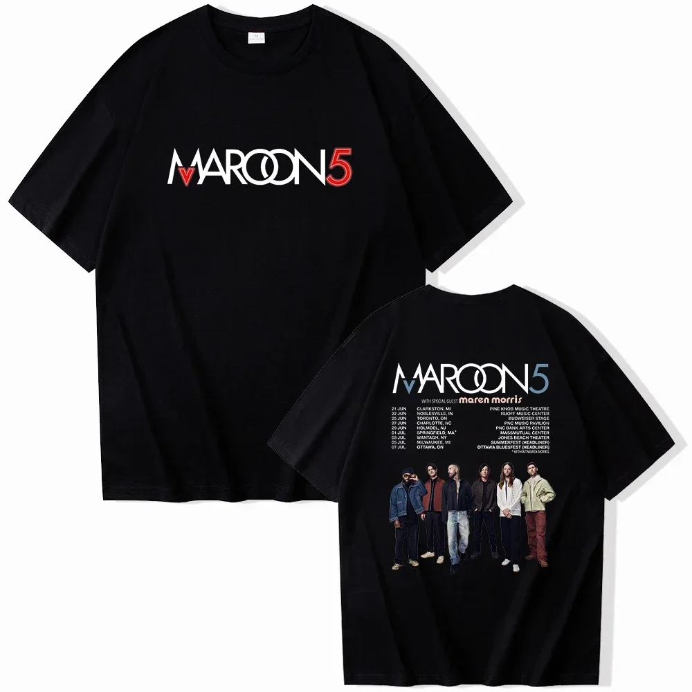 

Maroon 5 Cotton T-shirt O-Neck Short Sleeve Shirts Fans Gift