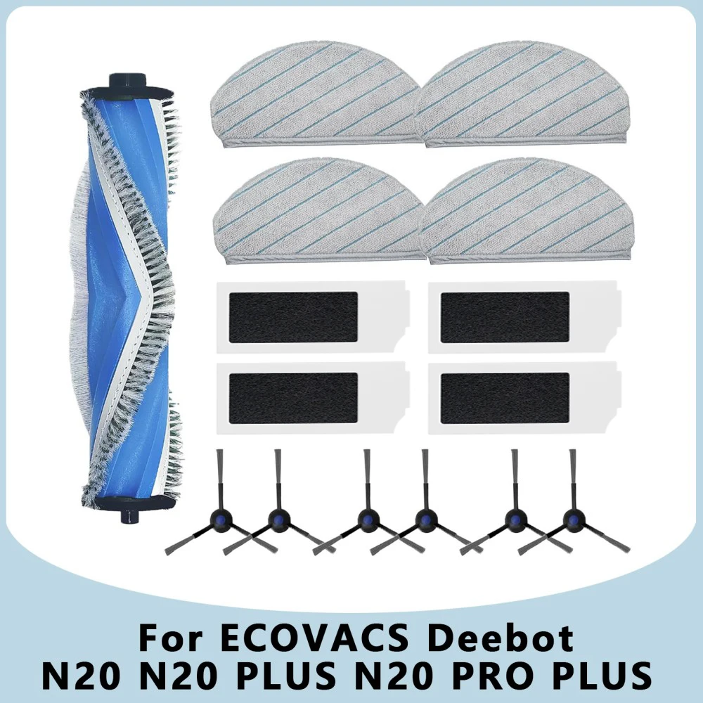 Accessories for ECOVACS DEEBOT N20 N20 Plus N20 Pro Plus Vacuum Cleaner Main Brush Filter Mop Pad Side Brushes Replacement Part