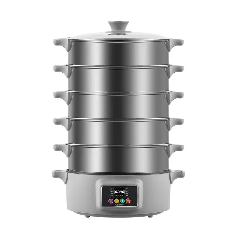 stainless-steel-steamer-household-extra-large-steamed-fish-pot-steamed-buns-steamer-drawer-three-layer-large-capacity-40cm