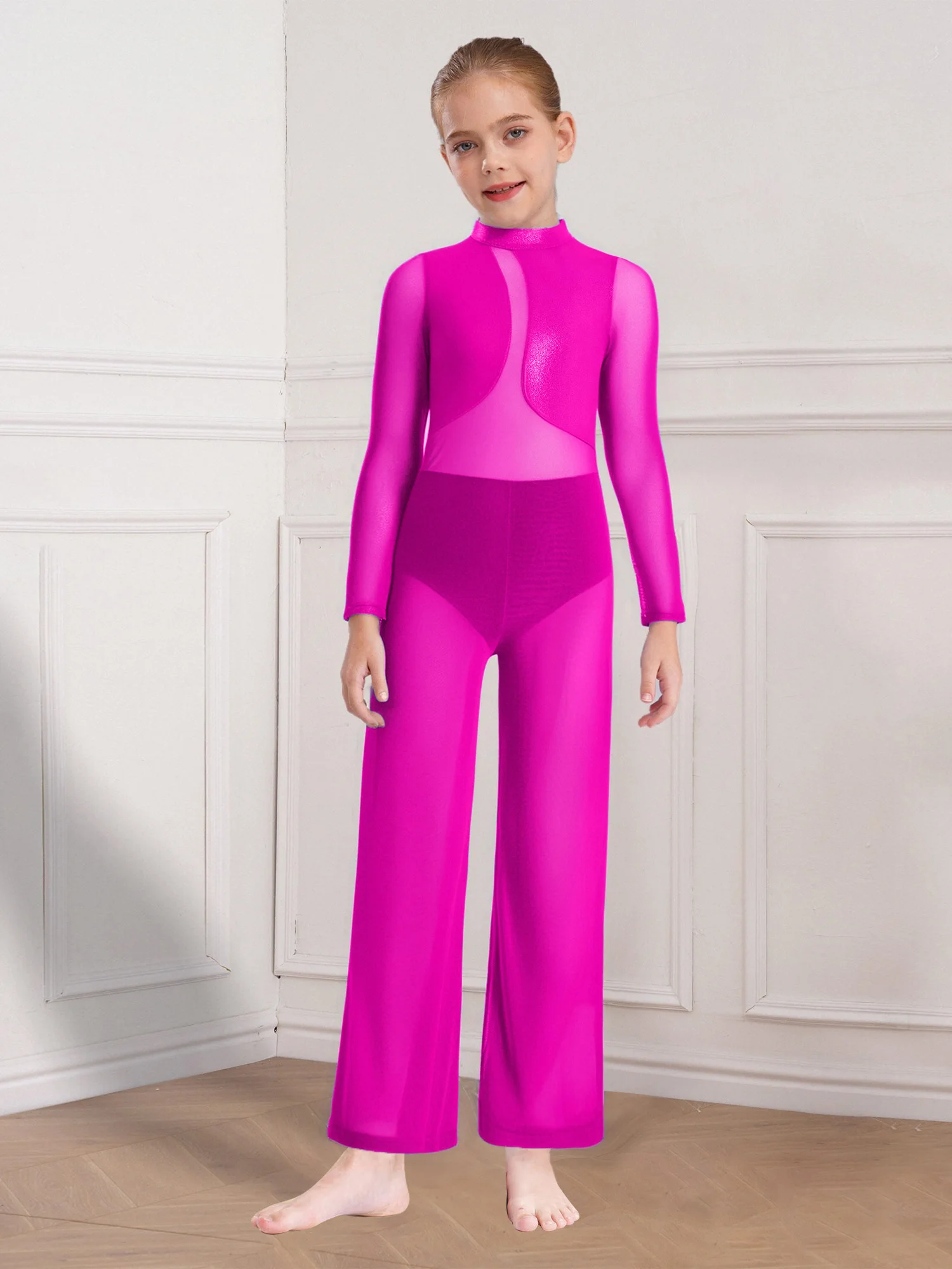 بدلة يوجا لعام 2025 للفتيات وحدة رقص الباليه للأطفال لباس ضيق للتزلج على الجليد الفني للأطفال ملابس الجمباز الإيقاعي